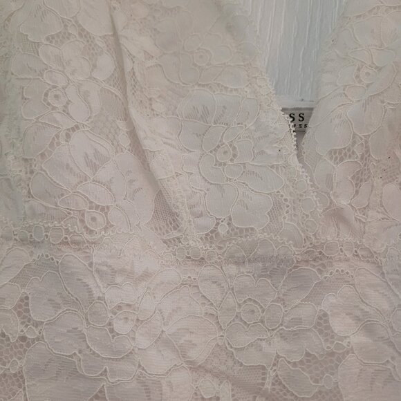GUESS Women's White Lace Bodysuit - Picture 3 of 4